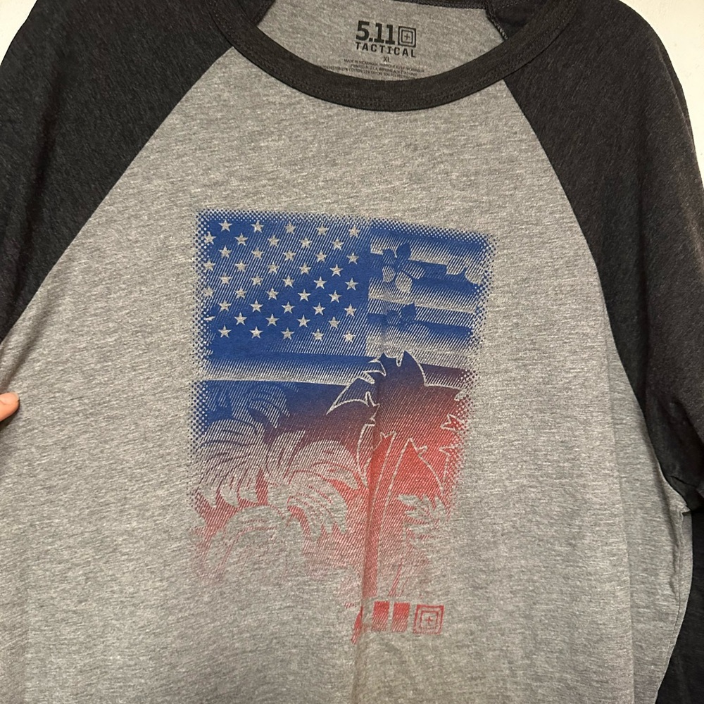 5.11 Tactical Two-Tone Gray and Black Tee